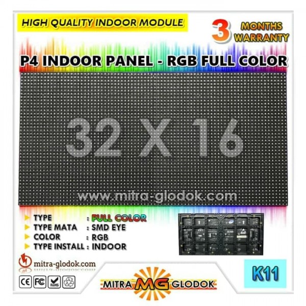 Panel Modul P4 SMD Indoor Full Color RGB | Maxwell - 32 x 16 cm